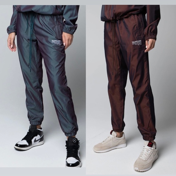 NWT Talentless Reflective Track Pant Joggers Copper Unisex Brown Sweatpants - Picture 10 of 10